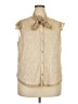Draper James Tan Sleeveless Button-Down Shirt Size XXL - photo 1