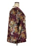 Solange 100% Polyester Floral Paisley Multi Color Burgundy Long Sleeve Blouse Size 18 - 20 - photo 4