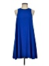 T by Alexander Wang 100% Polyester Solid Blue Casual Dress Size 2 - photo 1