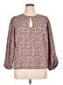 J.Crew 100% Polyester Brown Long Sleeve Blouse Size XL - photo 1