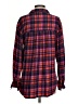 Pilcro Plaid Burgundy Long Sleeve Button-Down Shirt Size XS - photo 2