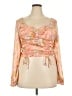 madden nyc Orange Long Sleeve Blouse Size XXL - photo 1
