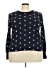 Roz & Ali Polka Dots Blue Pullover Sweater Size 3X - photo 1