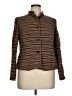 Talbots Stripes Multi Color Brown Blazer Size 14 - photo 1
