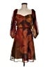 Hutch 100% Polyester Hearts Brown Cocktail Dress Size 6 - photo 1