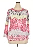 David Cline Animal Print Pink Long Sleeve Top Size XXL - photo 1