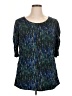 Dana Buchman Blue Short Sleeve Blouse Size 1X - photo 1