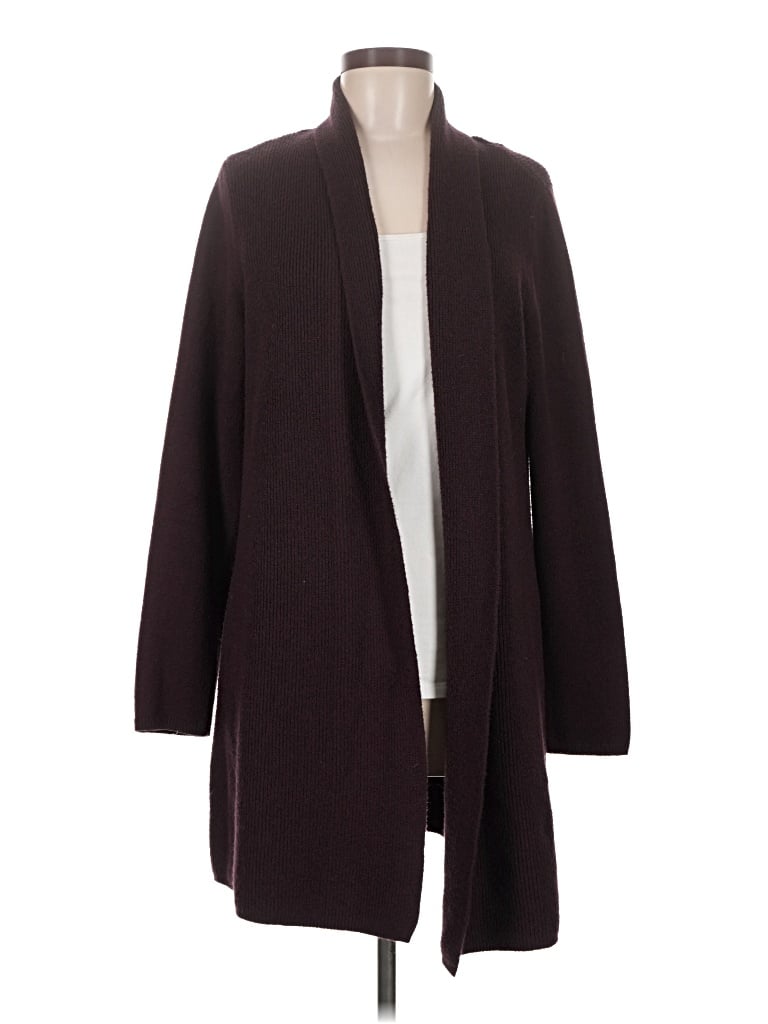 Pre-owned Purejill Cardigan Sweater In Burgundy