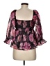 Thirty/Thirty 100% Polyester Floral Black 3/4 Sleeve Blouse Size M - photo 2