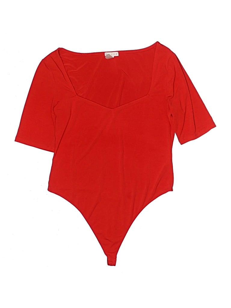 Pre-owned Leith Bodysuit In Red