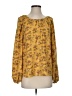 Yarn & Sea 100% Polyester Yellow Long Sleeve Blouse Size S - photo 1