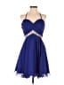 Alyce 100% Polyester Blue Cocktail Dress Size 10 - photo 1