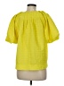 Jade 100% Polyester Yellow Short Sleeve Blouse Size M - photo 2