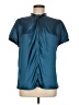 MNG Suit 100% Polyester Teal Short Sleeve Blouse Size 8 - photo 1