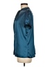 MNG Suit 100% Polyester Teal Short Sleeve Blouse Size 8 - photo 5