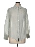 ACOA collection Metallic Silver Long Sleeve Blouse Size M - photo 1