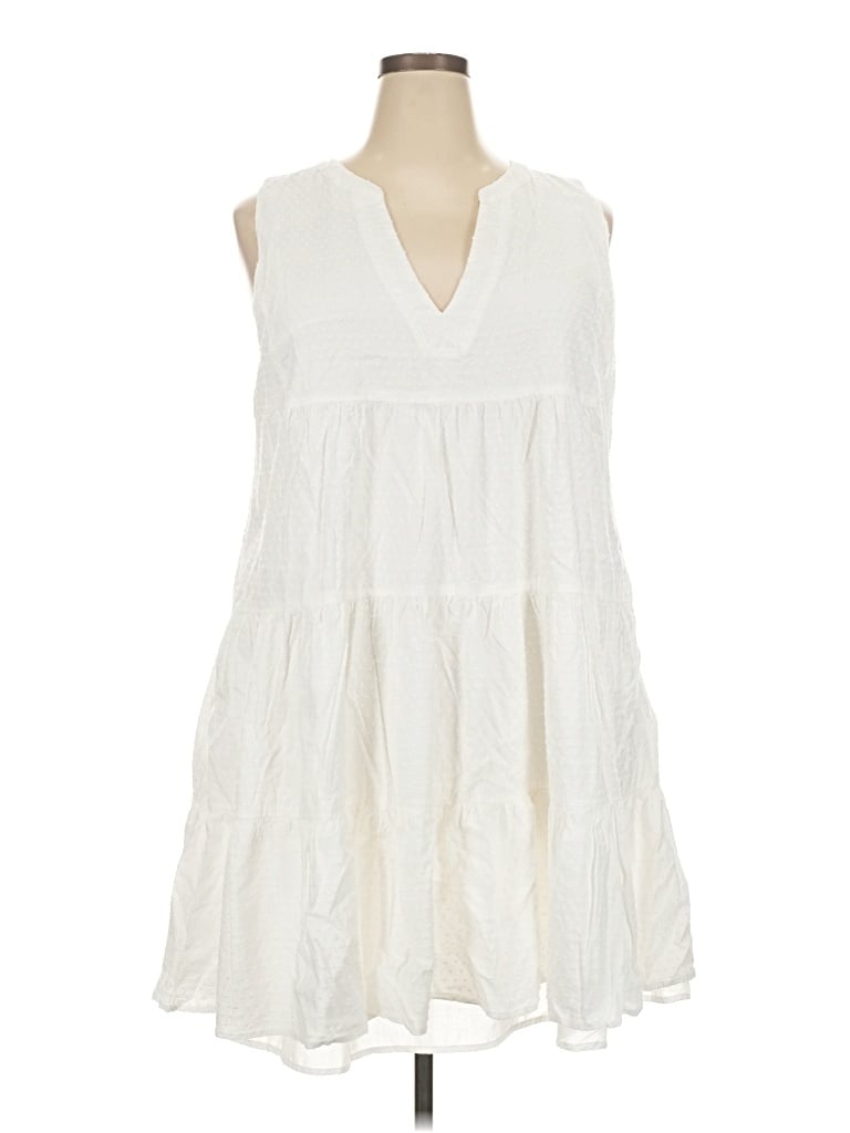 Pre-owned Pomander Place Casual Dress In White