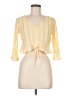Hayden 100% Rayon Yellow 3/4 Sleeve Blouse Size M - photo 1