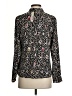 Nic + Zoe Animal Print Black Long Sleeve Blouse Size XS - photo 2