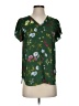 Ann Taylor 100% Polyester Green Short Sleeve Blouse Size XS - photo 1