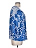 INC International Concepts 100% Polyester Blue 3/4 Sleeve Blouse Size L - photo 4