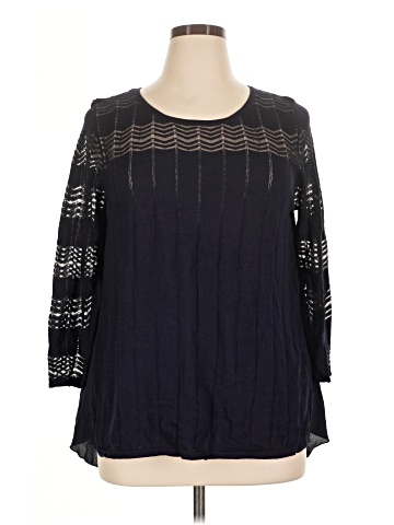 August Silk 3/4 Sleeve Blouse (view 1)