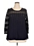 August Silk Black 3/4 Sleeve Blouse Size XL (petite) - photo 1