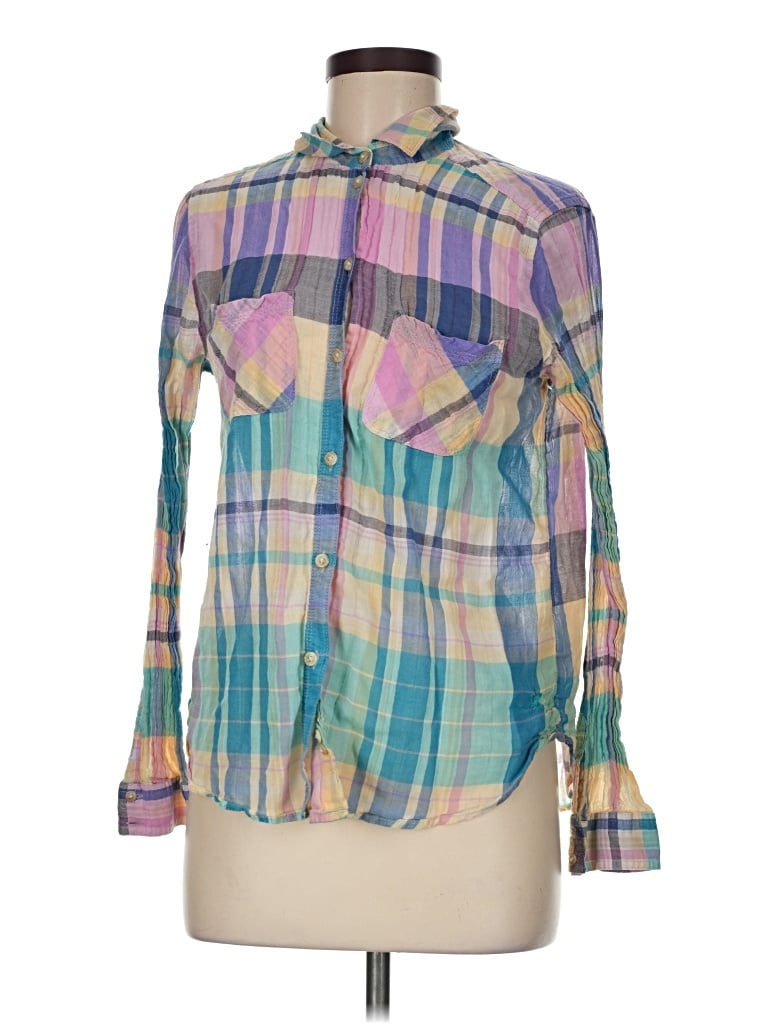 Pre-owned American Eagle Outfitters Long Sleeve Blouse In Purple