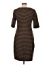 Connected Apparel Stripes Brown Casual Dress Size 10 - photo 2