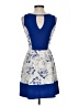 Pink Owl Graphic Blue Cocktail Dress Size S - photo 2