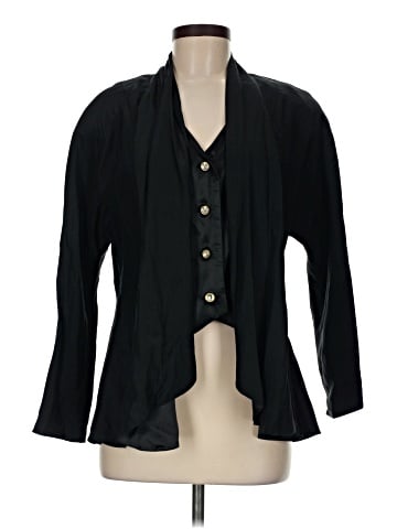 Oleg Cassini Long Sleeve Silk Top (view 1)