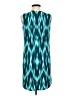 Calvin Klein Chevron-herringbone Teal Casual Dress Size 6 - photo 2