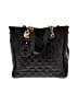 Metrocity Argyle Solid Black Leather Tote One size - photo 1