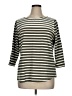 Ruby Rd. Stripes Green 3/4 Sleeve T-Shirt Size 1X - photo 1