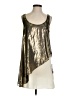 Love 21 100% Polyester Metallic Gold Sleeveless Blouse Size S - photo 1