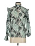 Bebe 100% Polyester Green Long Sleeve Blouse Size XS - photo 1