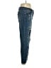 Kaari Blue Color Block Solid Blue Jeans Size 10 - photo 4