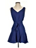 Parker 100% Polyester Solid Blue Casual Dress Size XS - photo 1
