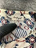 About A Girl 100% Polyester Print Ivory 3/4 Sleeve Blouse Size M - photo 7