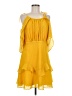 H By Halston 100% Polyester Yellow Cocktail Dress Size 8 - photo 1