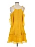 H By Halston 100% Polyester Yellow Cocktail Dress Size 8 - photo 2