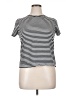 Piombo Stripes Black Short Sleeve Top Size XL - photo 1
