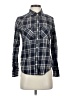 BP. 100% Cotton Plaid Blue Long Sleeve Button-Down Shirt Size S - photo 1