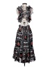 Let Me Be 100% Polyester Paisley Black Cocktail Dress Size S - photo 2