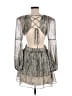 Luxxel 100% Polyester Metallic Silver Cocktail Dress Size M - photo 2