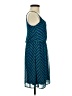 Forever 21 100% Polyester Chevron-herringbone Blue Casual Dress Size S - photo 4
