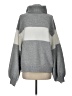 Dizzy Lizzy Color Block Gray Turtleneck Sweater Size S - photo 1