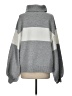 Dizzy Lizzy Color Block Gray Turtleneck Sweater Size S - photo 2
