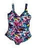 Beach Belle Floral Blue One Piece Swimsuit Size XL (estimated) - photo 1