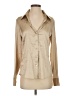Ann Taylor Metallic Tan Long Sleeve Blouse Size 4 - photo 1